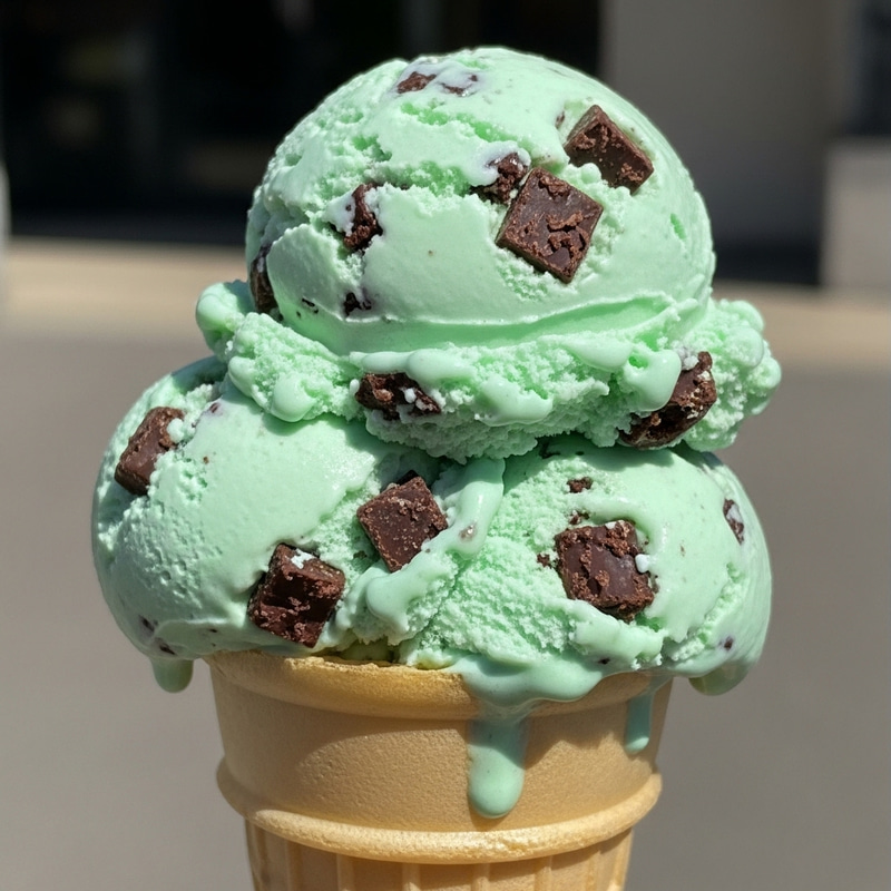 Mint Chocolate Chip Ice Cream Cone Delight Mint Chocolate Chip Ice Cream Cone Delight