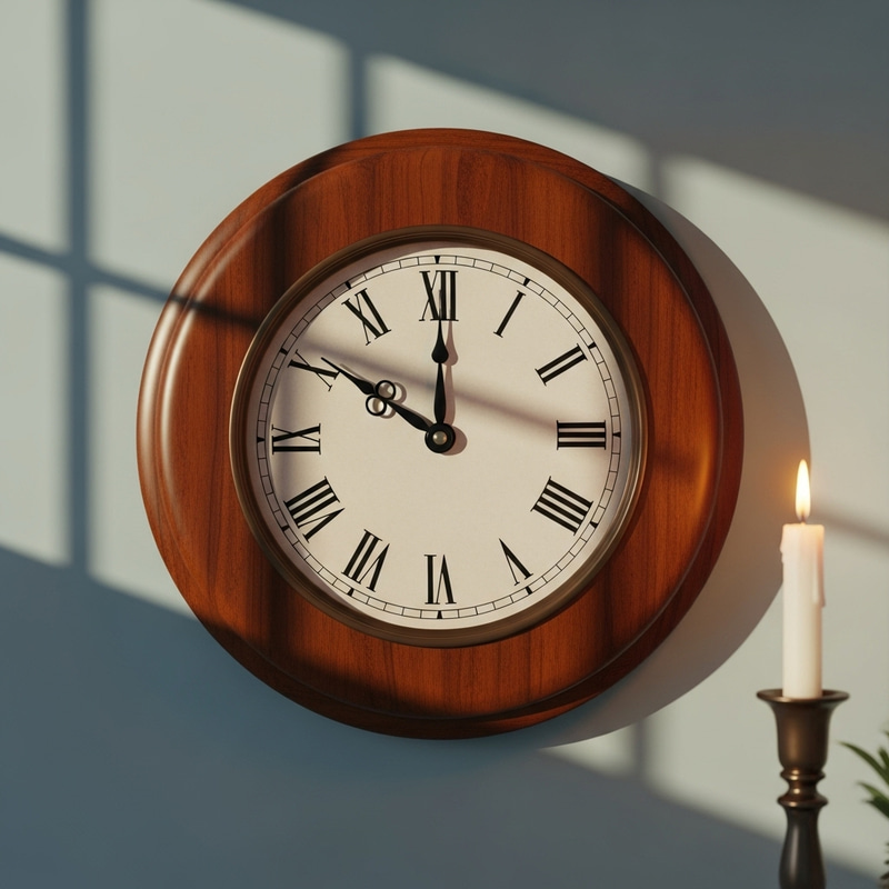 Antique Wall Clock with Roman Numerals at 10 | Serene Moment Captured