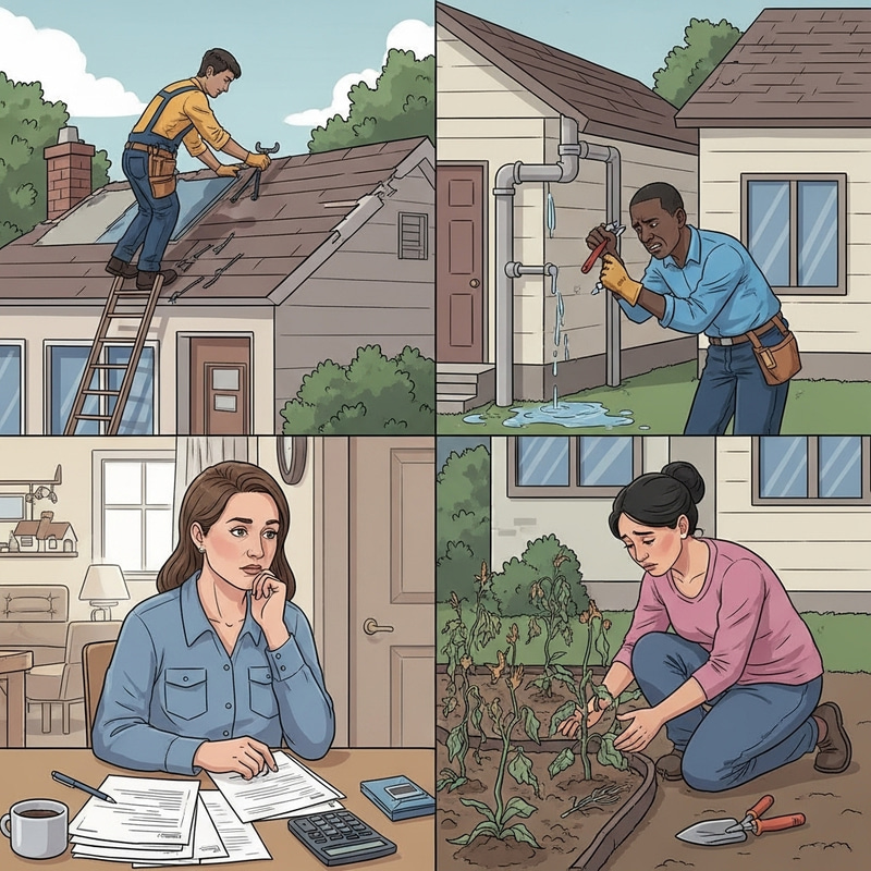 Struggling Homeowners in Diverse Suburban Neighborhood Struggling Homeowners in Diverse Suburban Neighborhood