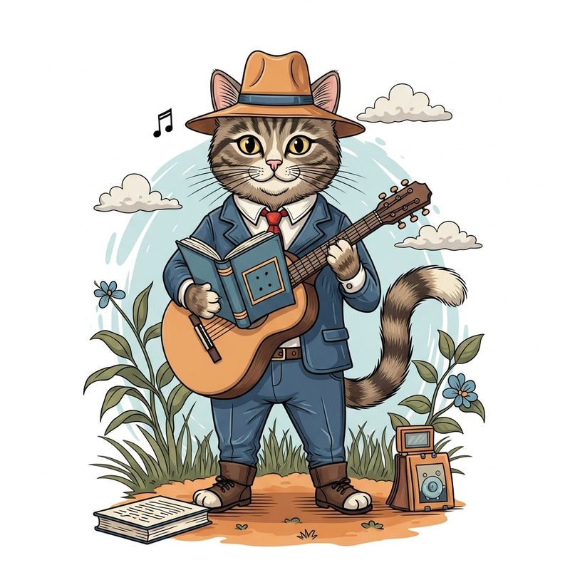 Whimsical Anthropomorphized Cat Activities Whimsical Anthropomorphized Cat Activities