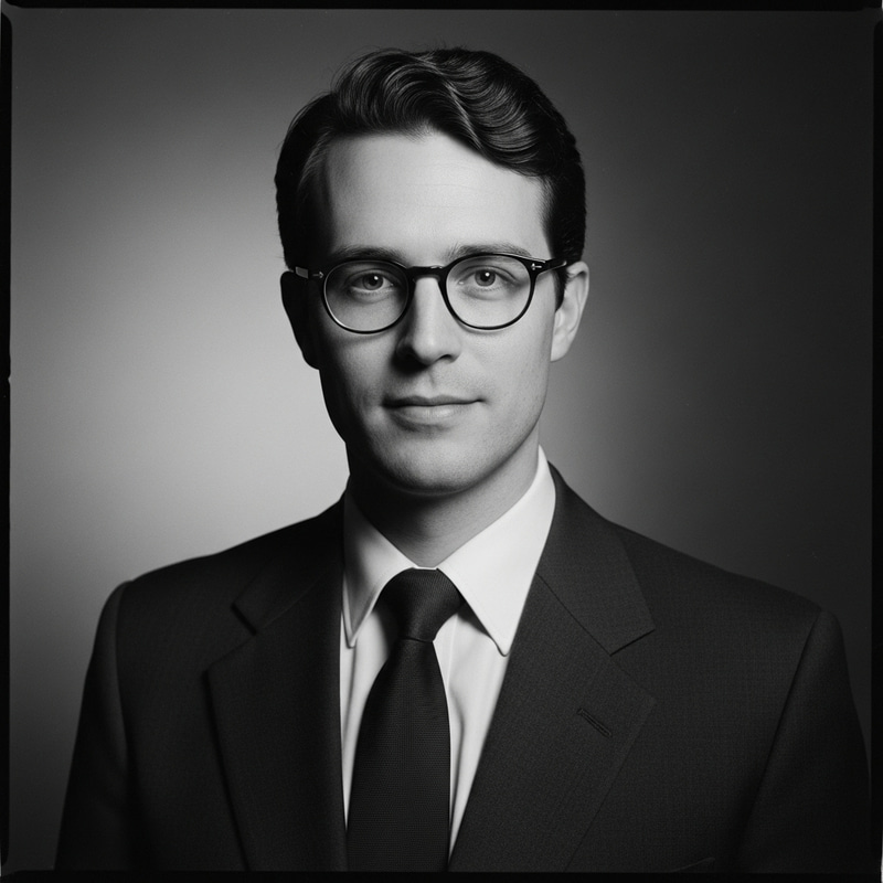 Vintage Pin-Up Style Portrait of a Confident Medical Psychologist