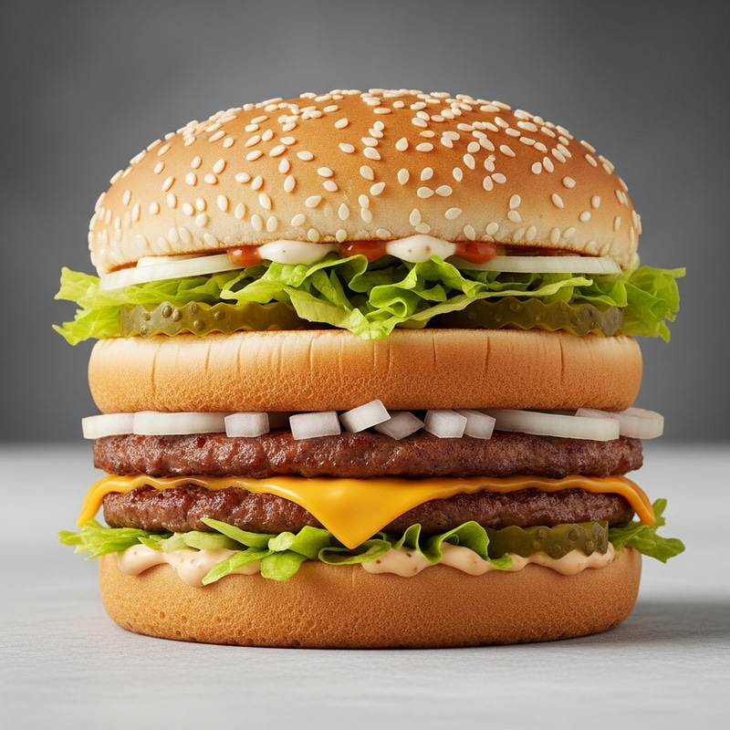 Classic Big Mac Burger - A Towering Fast Food Delight Classic Big Mac Burger - A Towering Fast Food Delight