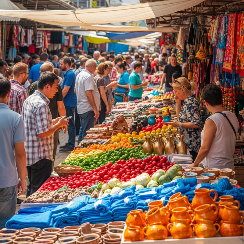 Vibrant Market Communication: Buzzing Colors Speak Stories Vibrant Market Communication: Buzzing Colors Speak Stories