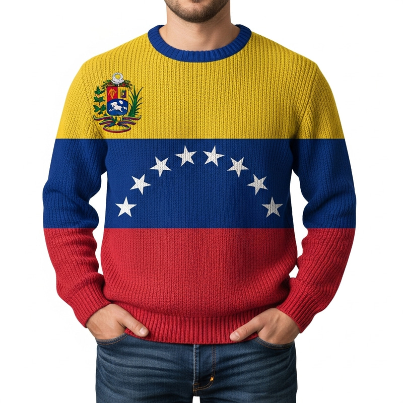 Elegant Venezuela Flag Sweater - Unique Design Elegant Venezuela Flag Sweater - Unique Design