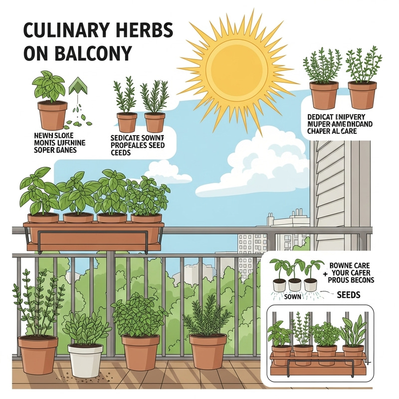 Growing Culinary Herbs on Balcony: Tips for Sowing & Care Growing Culinary Herbs on Balcony: Tips for Sowing & Care