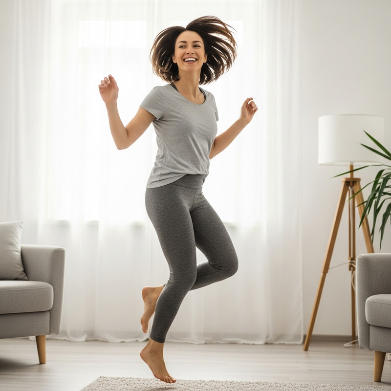 Happy Woman Free from Menstrual Cramps | Enjoying a Carefree Day Happy Woman Free from Menstrual Cramps | Enjoying a Carefree Day