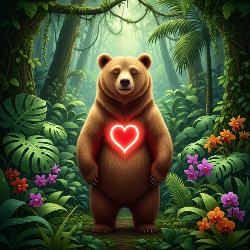 Billoo, the Big-Hearted Bear in Lush Green Jungle Billoo, the Big-Hearted Bear in Lush Green Jungle