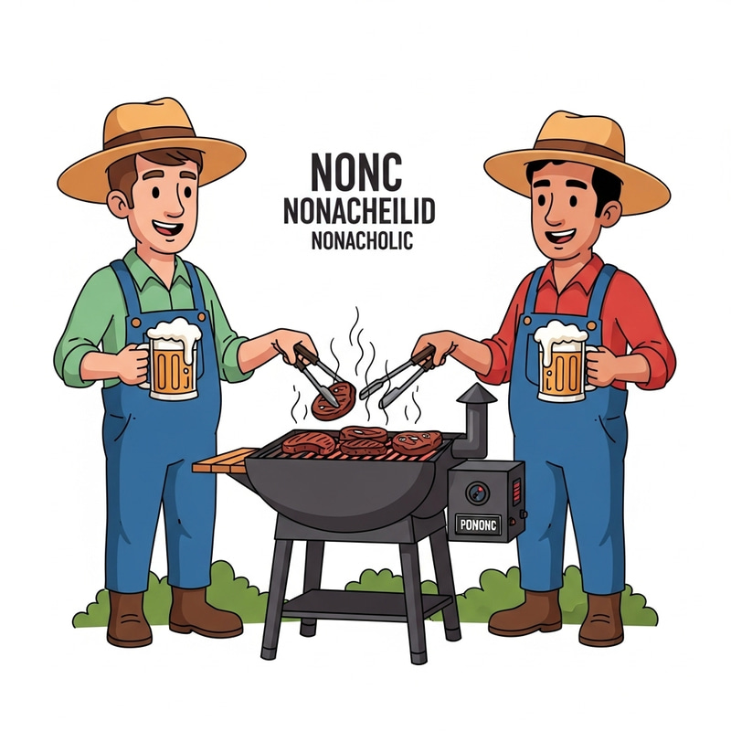 Cartoon Hillbillies Enjoy BBQing on Modern Pellet Grill