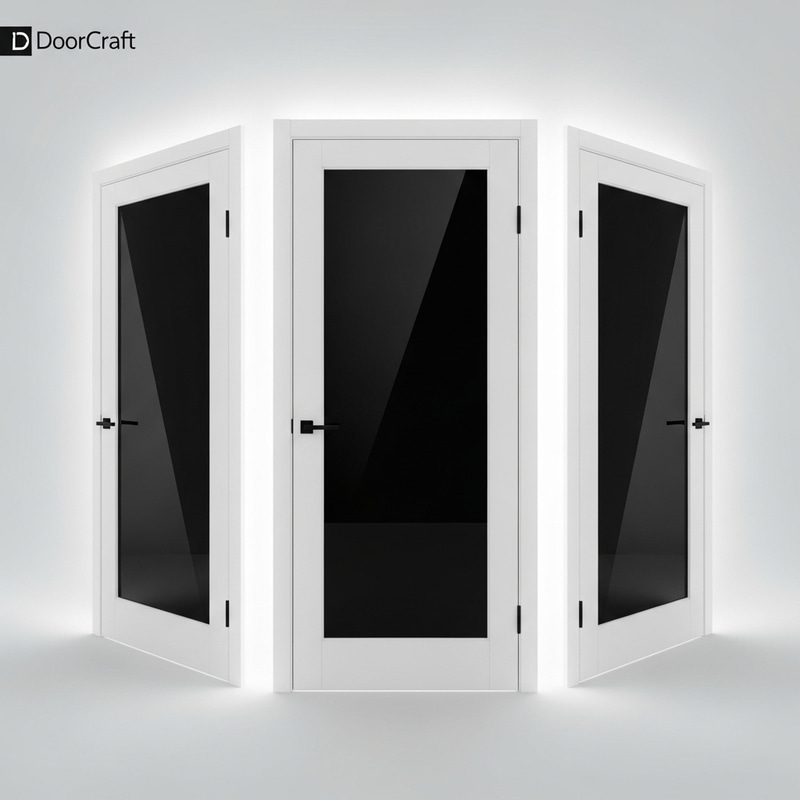Stylish White Interior Doors with Black Glass - Catalog Cover Stylish White Interior Doors with Black Glass - Catalog Cover
