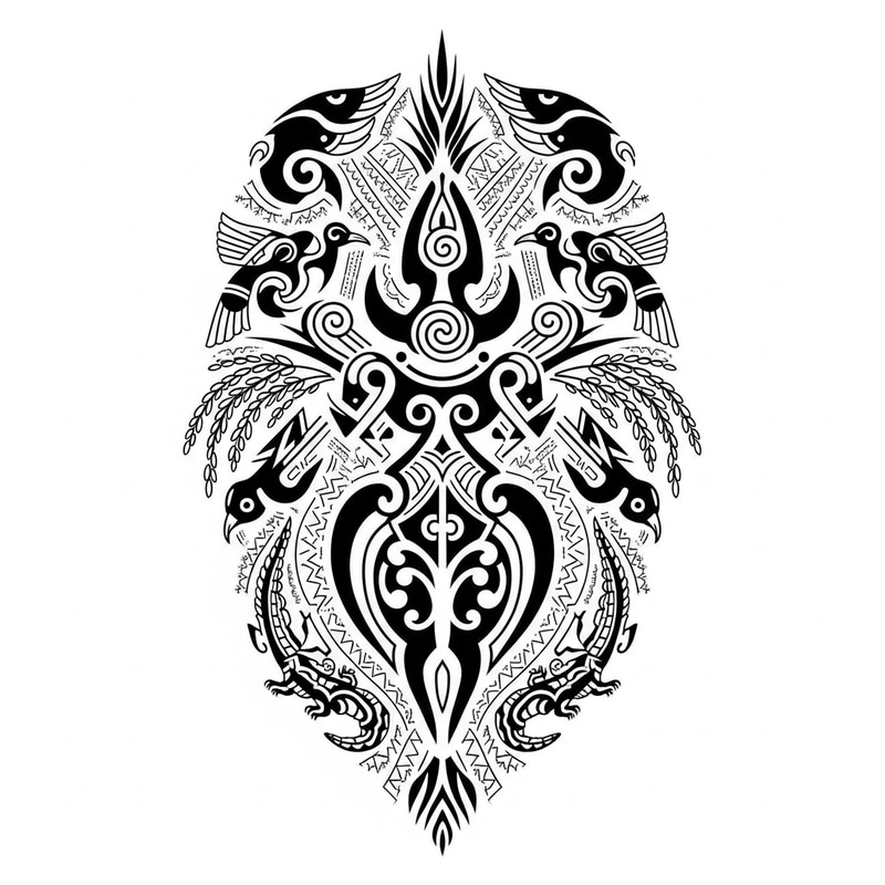 Unique Tinguian Tribal Tattoo Design