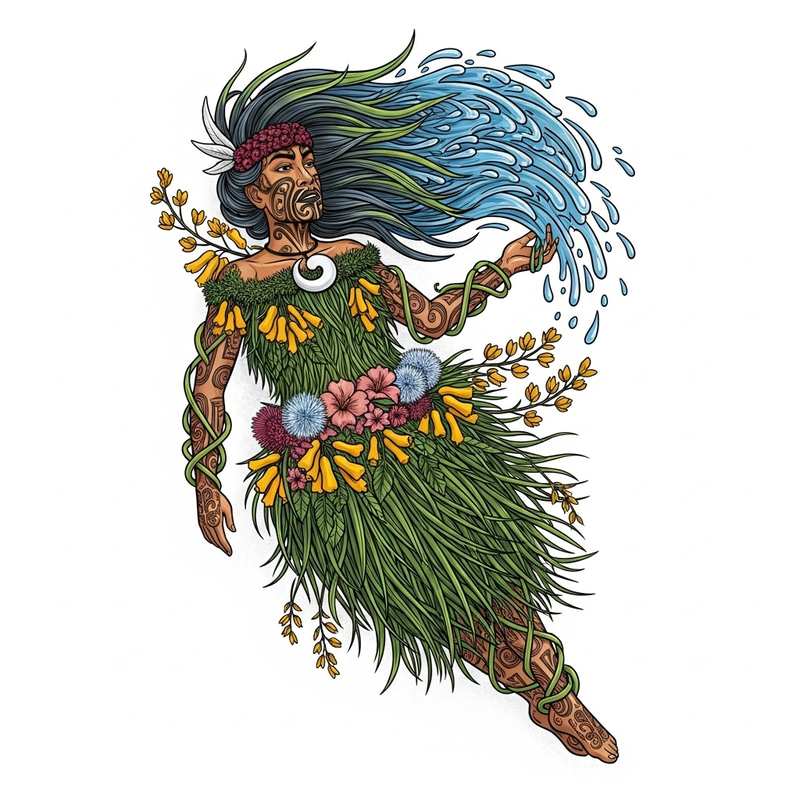 Papatūānuku - New Zealand Earth Goddess T-shirt Design Papatūānuku - New Zealand Earth Goddess T-shirt Design