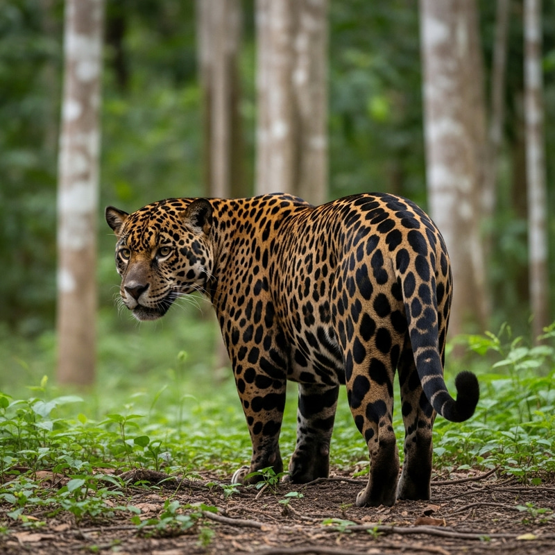 Sleek Black Jaguar in Amazon Jungle | Wild Animal Photography Sleek Black Jaguar in Amazon Jungle | Wild Animal Photography