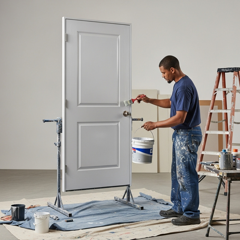 Professional Painter Painting Aluminum Door Professional Painter Painting Aluminum Door