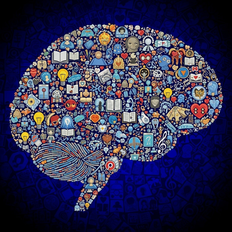 Mind Mosaic: Human Brain Symbols of Cognition & Creativity Mind Mosaic: Human Brain Symbols of Cognition & Creativity