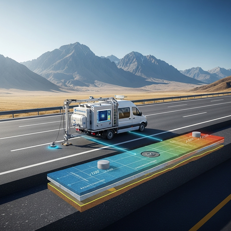 Highway Pavement Analyzer Van: 3D Layer Structure Scan in 8K Highway Pavement Analyzer Van: 3D Layer Structure Scan in 8K