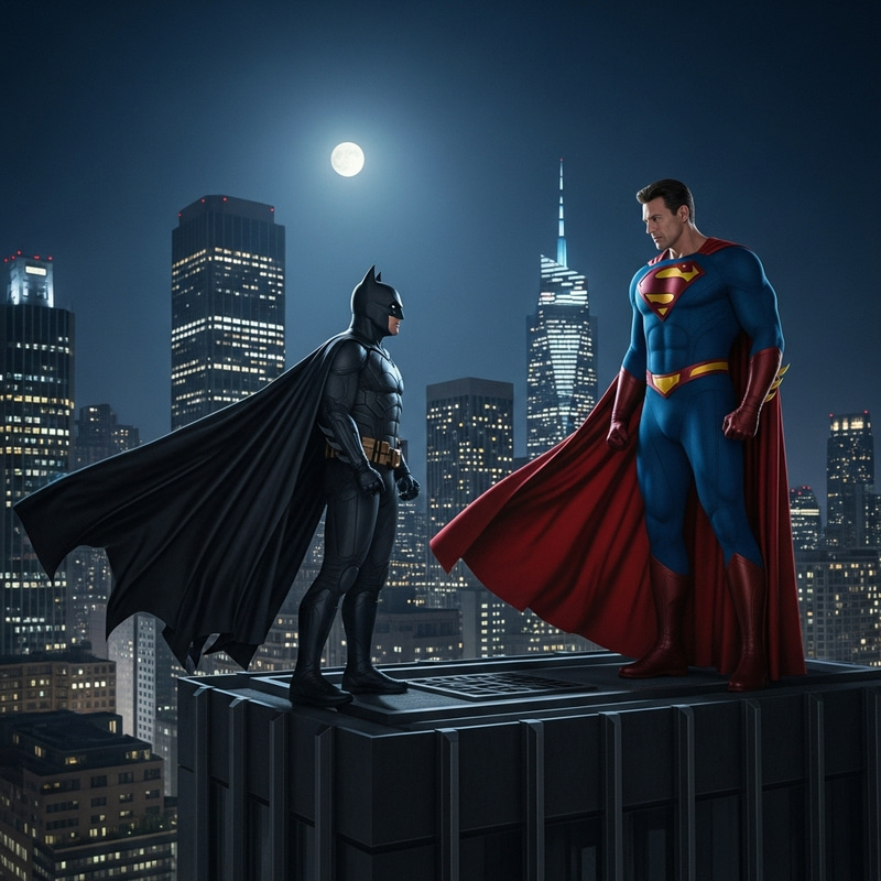 Batman vs Superman Urban Night Confrontation Batman vs Superman Urban Night Confrontation