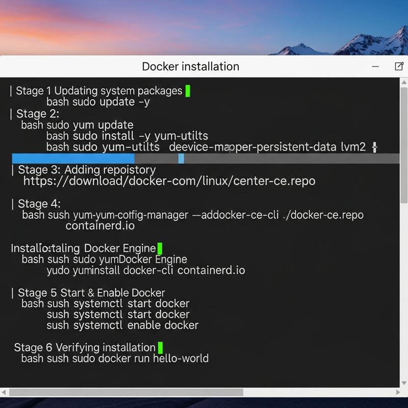CentOS Docker Installation Guide CentOS Docker Installation Guide