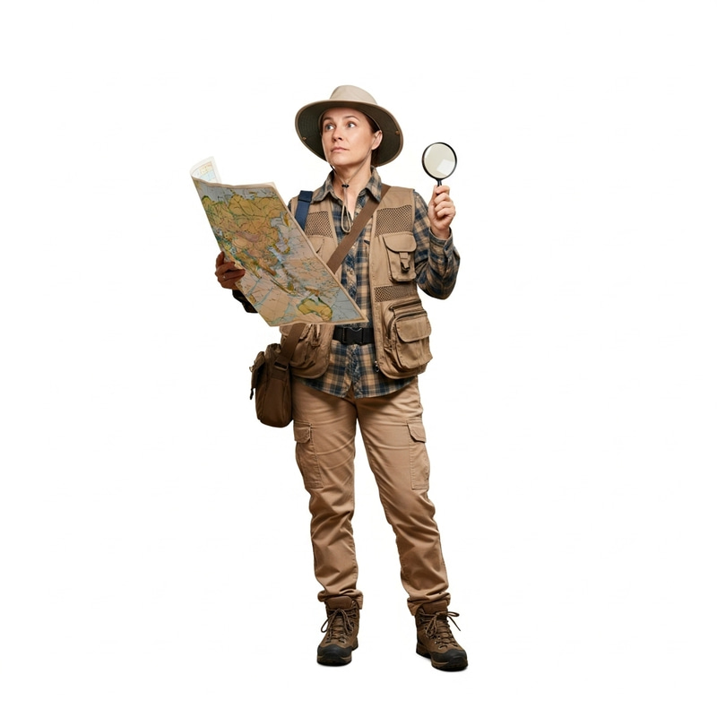 Determined Female Archaeologist Travels World for Adventure Determined Female Archaeologist Travels World for Adventure