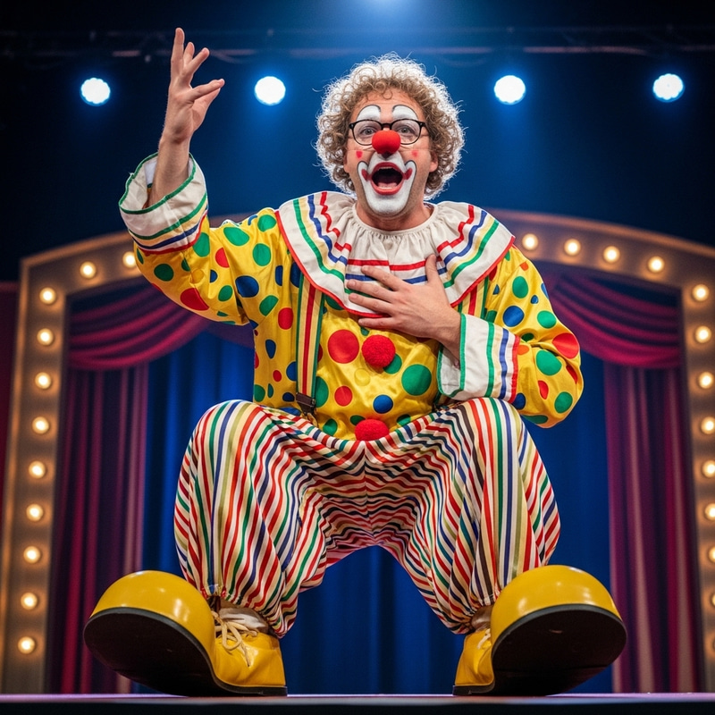 Colorful Clown Costume for Javier Milei the Clown