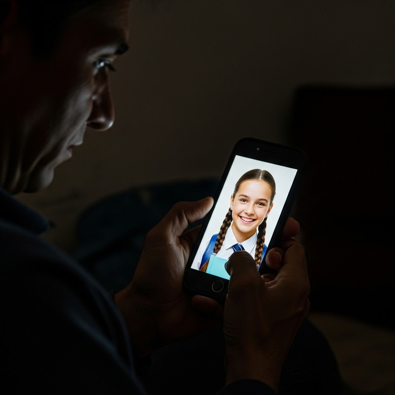 Capturing Joy: A Happy Schoolgirl on Phone Capturing Joy: A Happy Schoolgirl on Phone