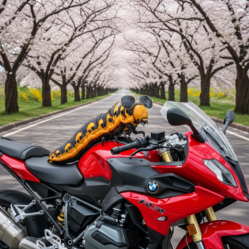 Swag Larva on BMW 1250 Bike: Ride the Style Wave