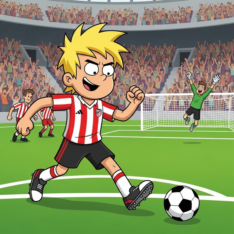Bart Simpson Scoring a Goal in Sevilla Kit Bart Simpson Scoring a Goal in Sevilla Kit