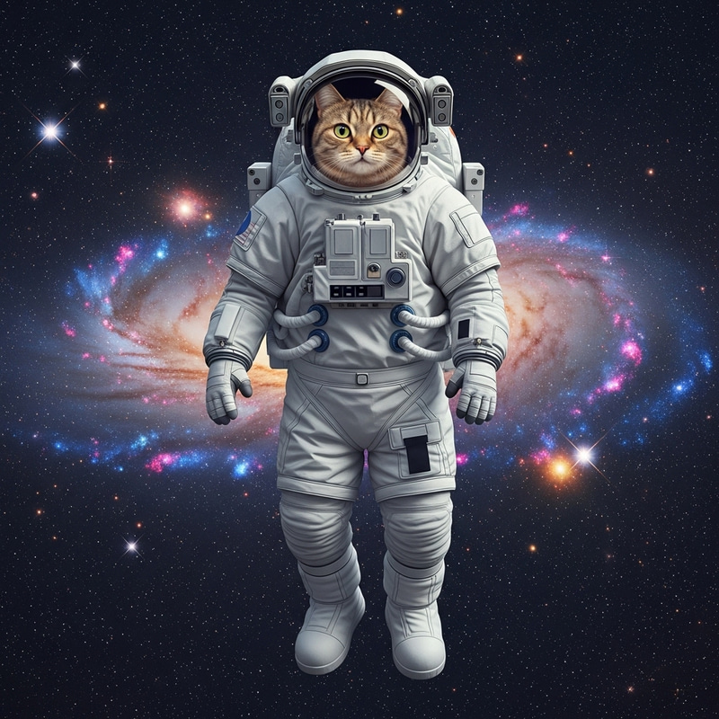 Astronaut Cat Drawing: Unique Feline Space Explorer Artwork