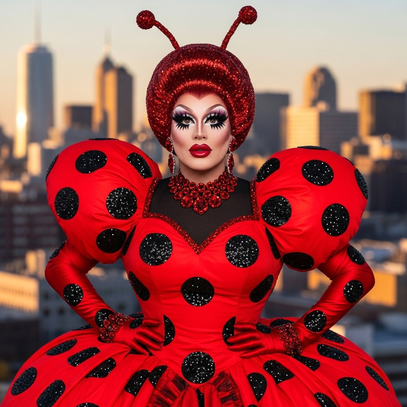Miraculous Drag Ladybug in Stunning Red & Black Attire