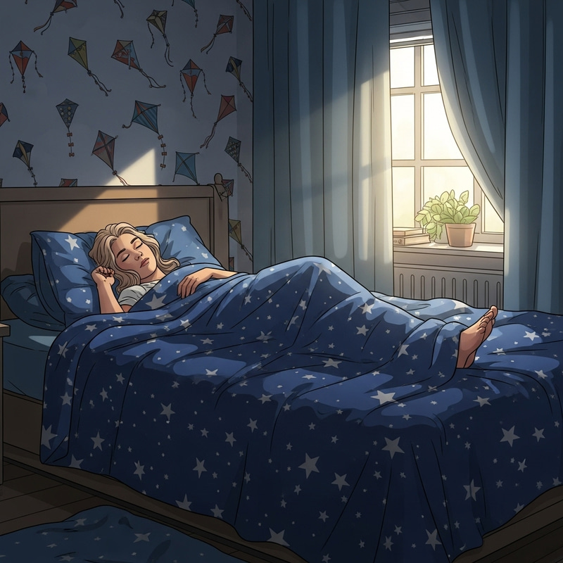 Peaceful Morning Sleep of a 25-Year-Old Woman