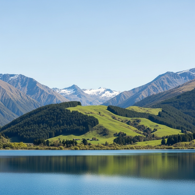 Mountain Lake Serenity: Pristine Waters, Rolling Hills, Nature's Beauty Mountain Lake Serenity: Pristine Waters, Rolling Hills, Nature's Beauty