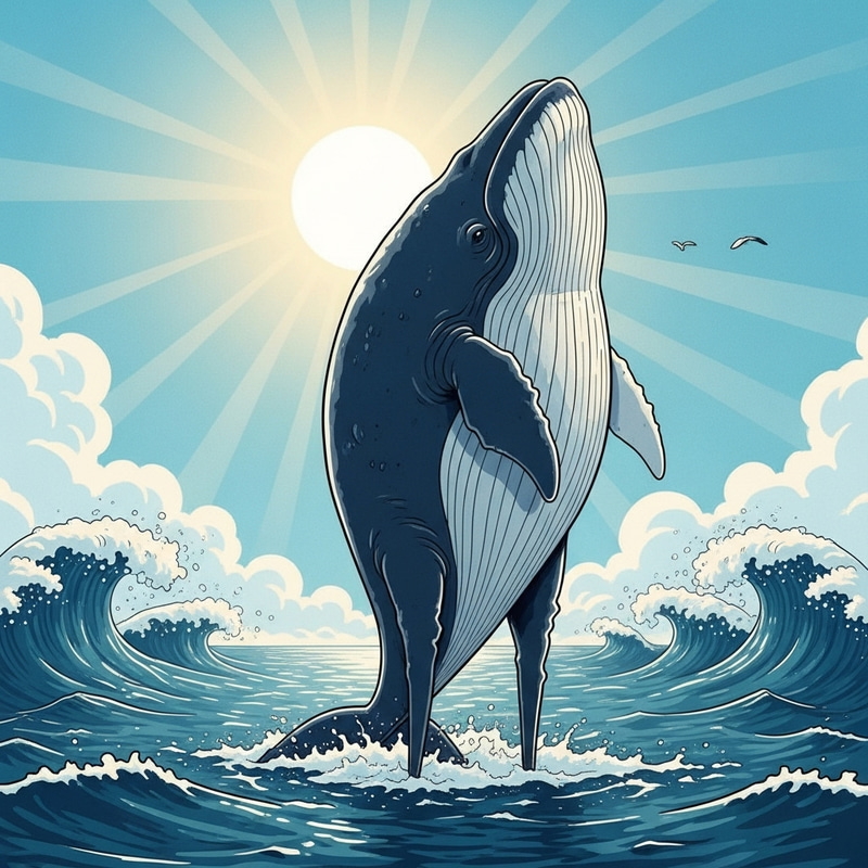 Standing Fat Funny Whale with Long Legs Standing Fat Funny Whale with Long Legs