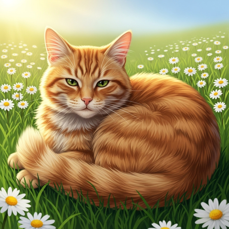 Ginger Cat Basking in the Afternoon Sun Ginger Cat Basking in the Afternoon Sun