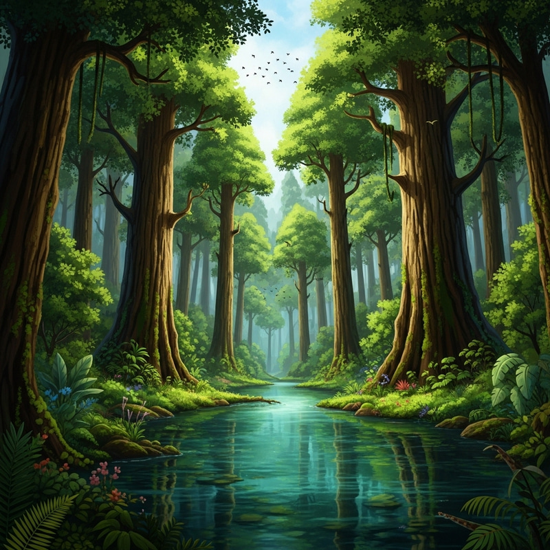 Tranquil Forest: Enchanting Beauty of Nature Tranquil Forest: Enchanting Beauty of Nature