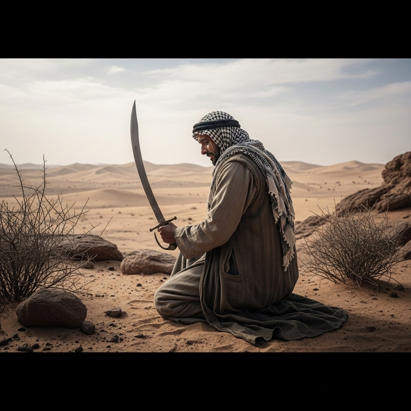 Man Weeping with Sword: Pre-Islamic Ignorance Era Man Weeping with Sword: Pre-Islamic Ignorance Era
