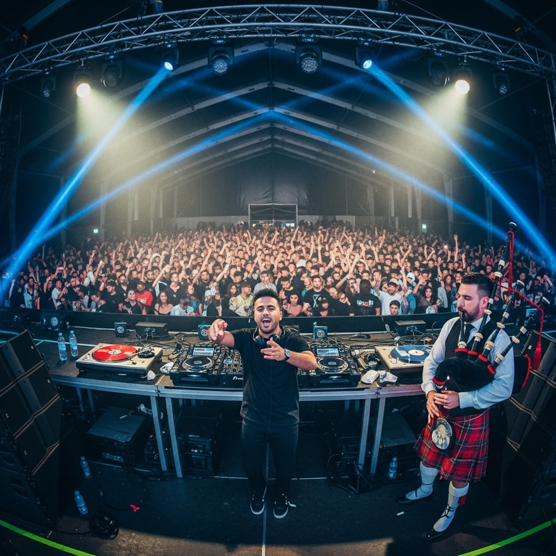 Epic EDM Festival: DJ & Bagpipes Unite Epic EDM Festival: DJ & Bagpipes Unite