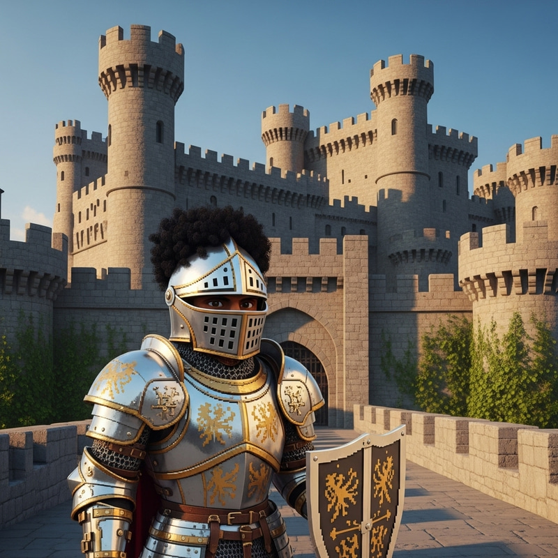 Pixel Warrior Knight in Stone Castle Pixel Warrior Knight in Stone Castle