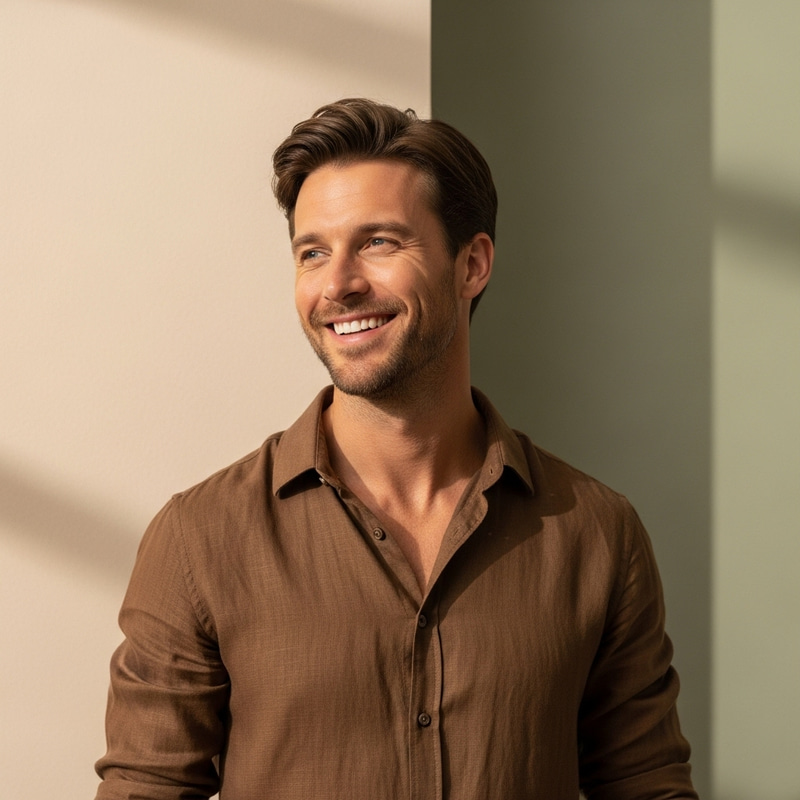 Healthy Lifestyle Advocate: Fit Man in 30s, Natural Brown Hair Healthy Lifestyle Advocate: Fit Man in 30s, Natural Brown Hair