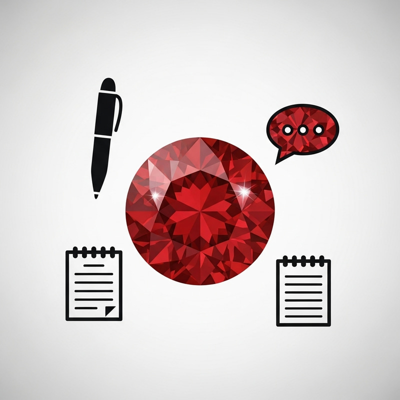 Luxury Ruby and Blogging Icon Design | Website Icon