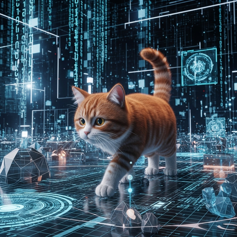 Metaverse Cat: Virtual Feline in 3D World