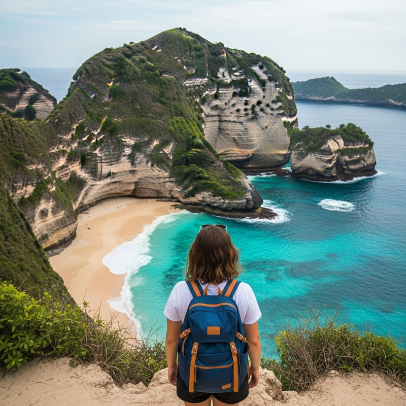 Backpacking in Nusapenida Island: Keckling Beach View Backpacking in Nusapenida Island: Keckling Beach View