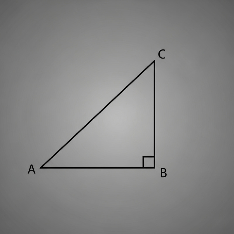 Geometric Image of Straight Angled Triangle ABC