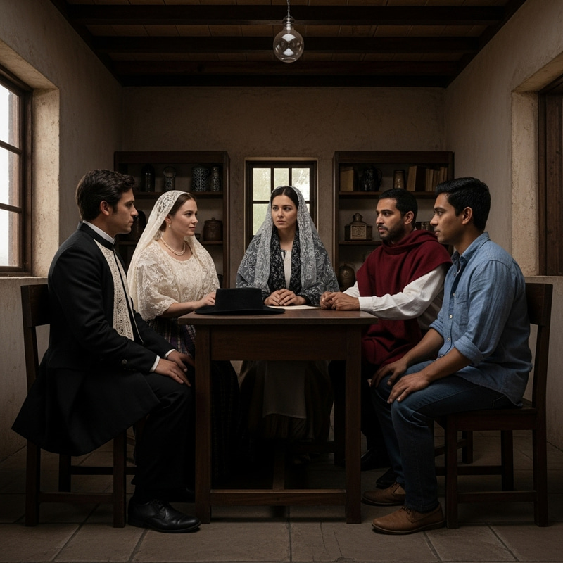 Diverse 19th Century Philippines Meeting with 5 Cultures