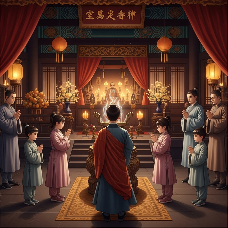 Ancient Chinese Imperial Palace Ritual with Young Boys and Girls Ancient Chinese Imperial Palace Ritual with Young Boys and Girls