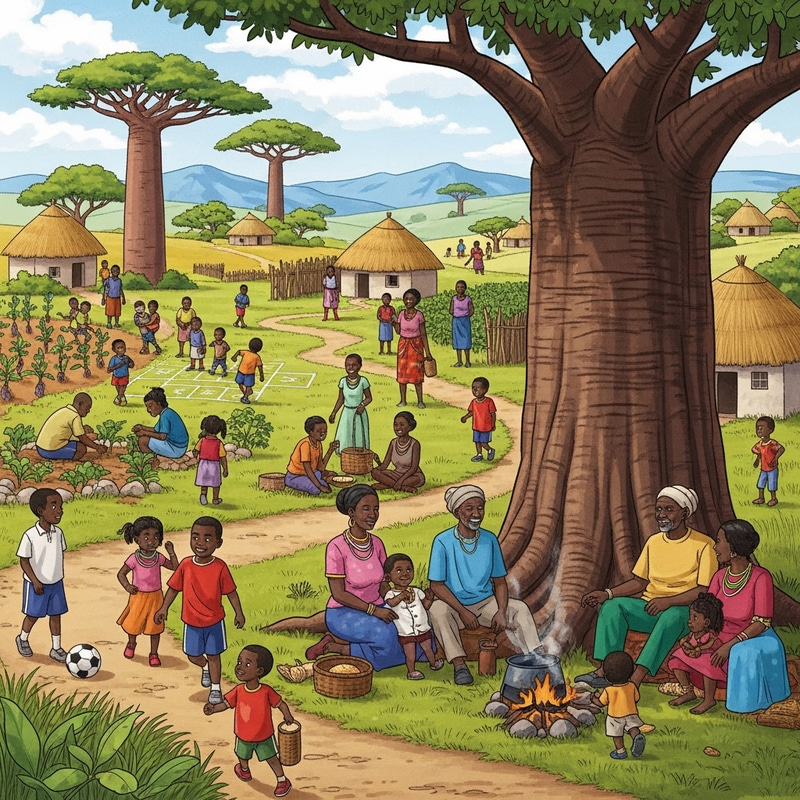 Authentic African Family Life in Rural Setting