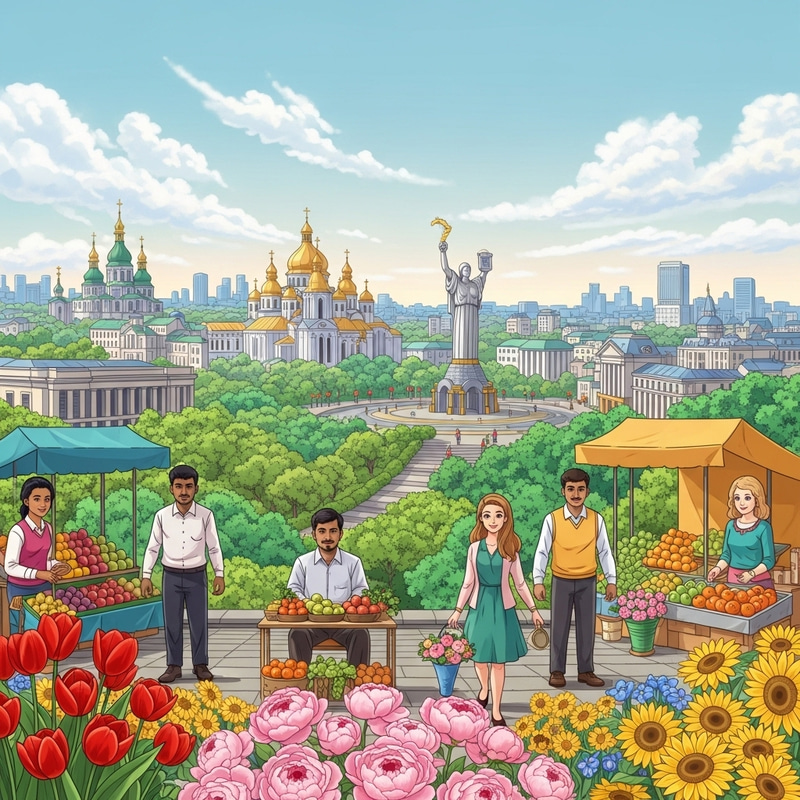 Beautiful Blooming Kiev Landscapes