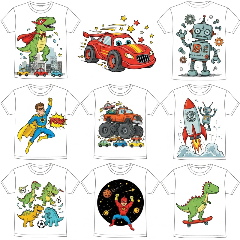 Casual T-Shirt Designs for Boys | Fun & Colorful Styles Casual T-Shirt Designs for Boys | Fun & Colorful Styles