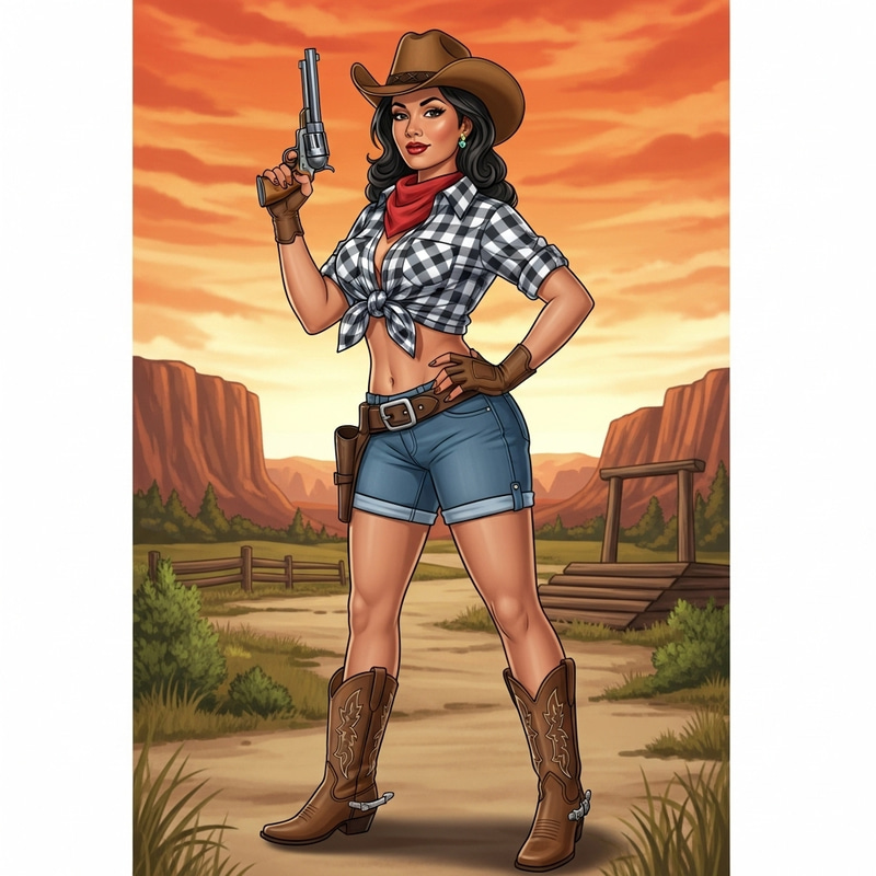 Cowgirl Pin-Up: Strength & Style in the Wild West Cowgirl Pin-Up: Strength & Style in the Wild West