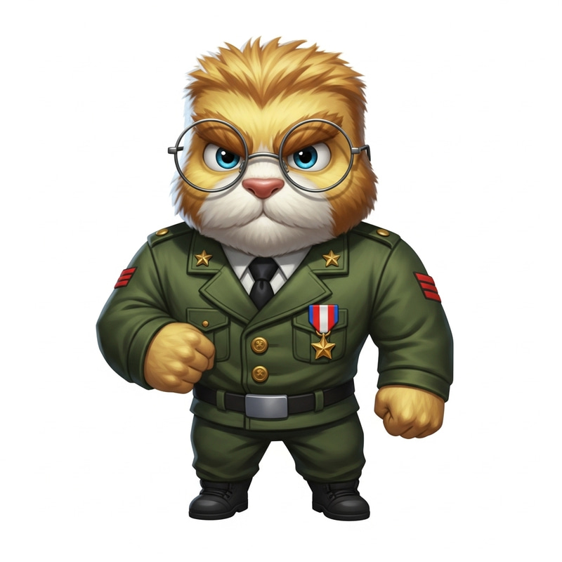 Russian Patriotic Minion in Vintage Military Uniform