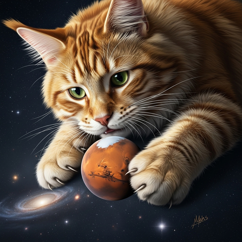 World's Largest Cat Mistaking Mars for Cat Food World's Largest Cat Mistaking Mars for Cat Food