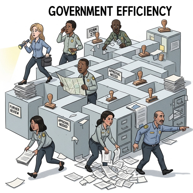 Government Efficiency, Political Cartoon Government Efficiency, Political Cartoon